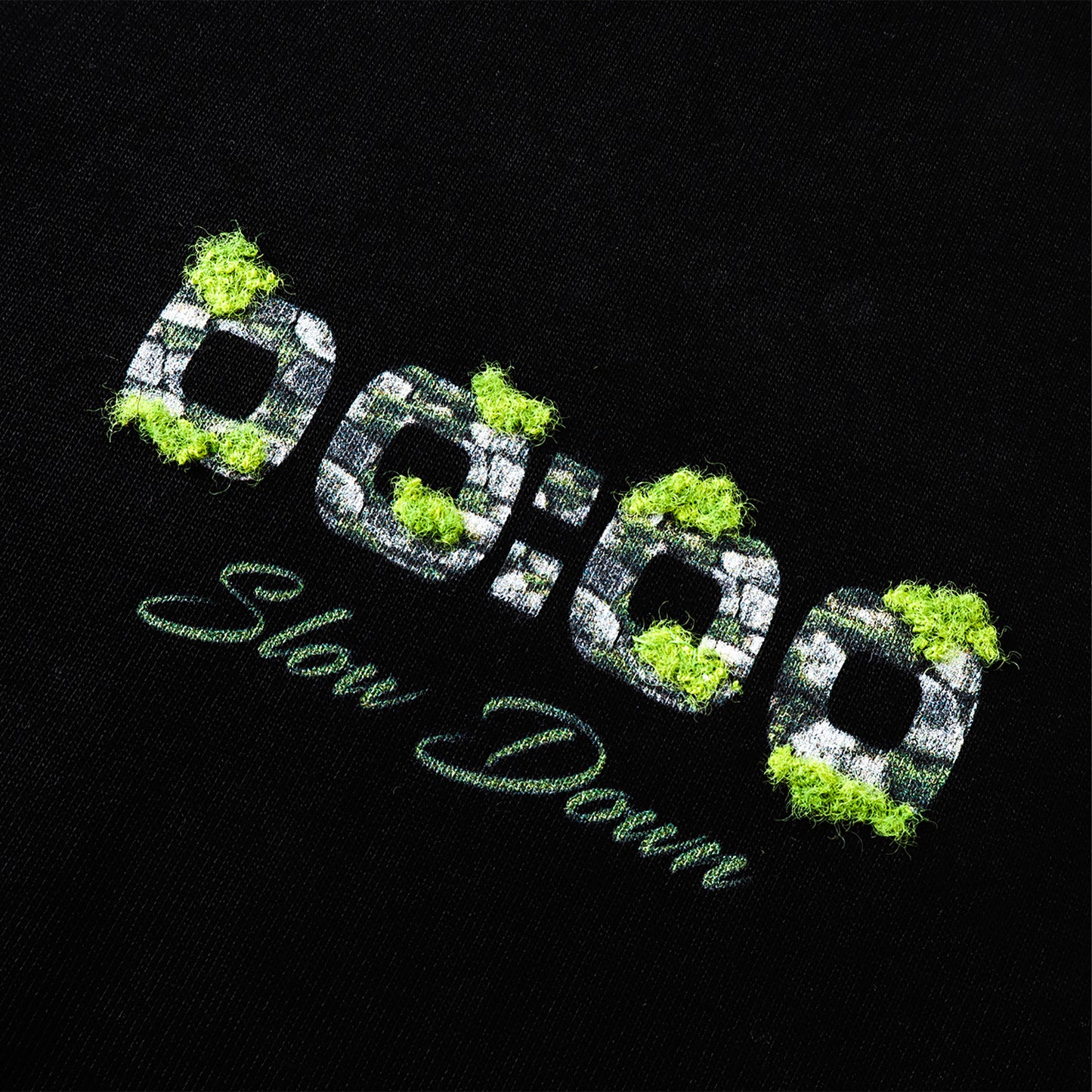SLOWDOWN Light Moss Tee Black (SS26)