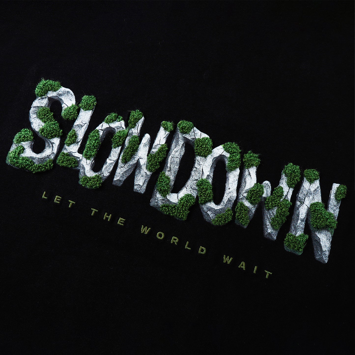 SLOWDOWN Moss Tee Black (SS26)