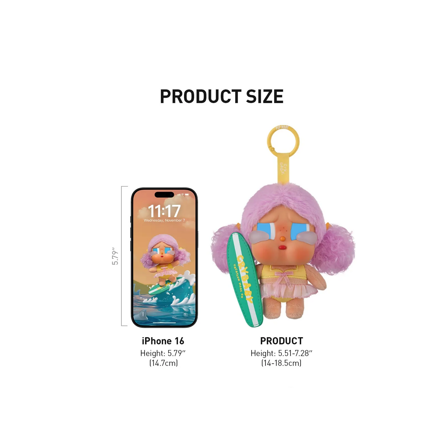 POP MART CRYBABY Vacation Mode On Series - Vinyl Plush Pendant Blind Box