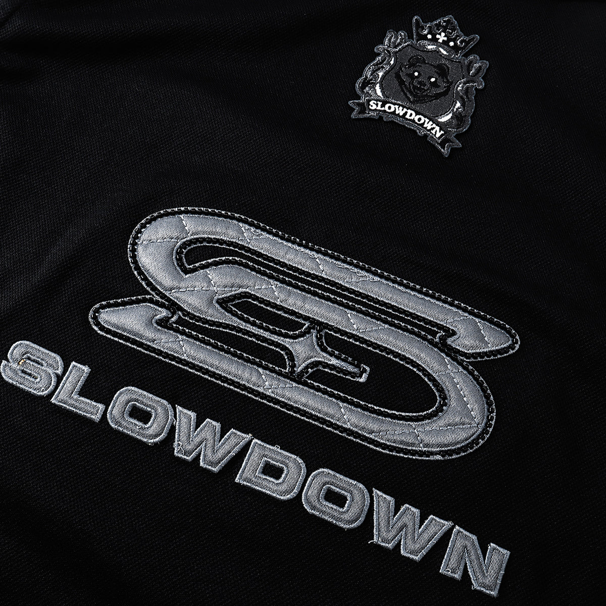 SLOWDOWN Time Out SD Quilted Sleeveless Jersey Black (SS26)