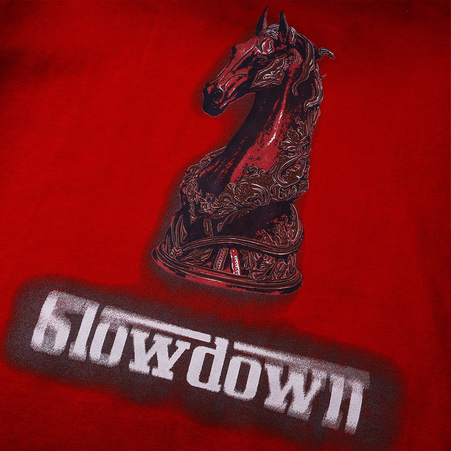 SLOWDOWN Faded Slurry Stone Tee Merah (SS26)