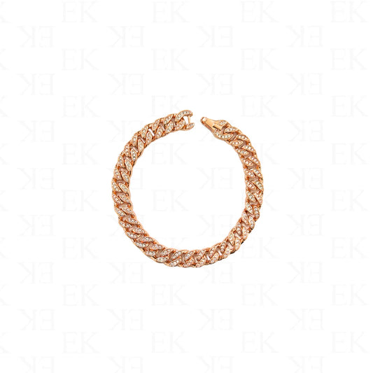 EK Collection Copper Series Cuban Link Bracelet Copper