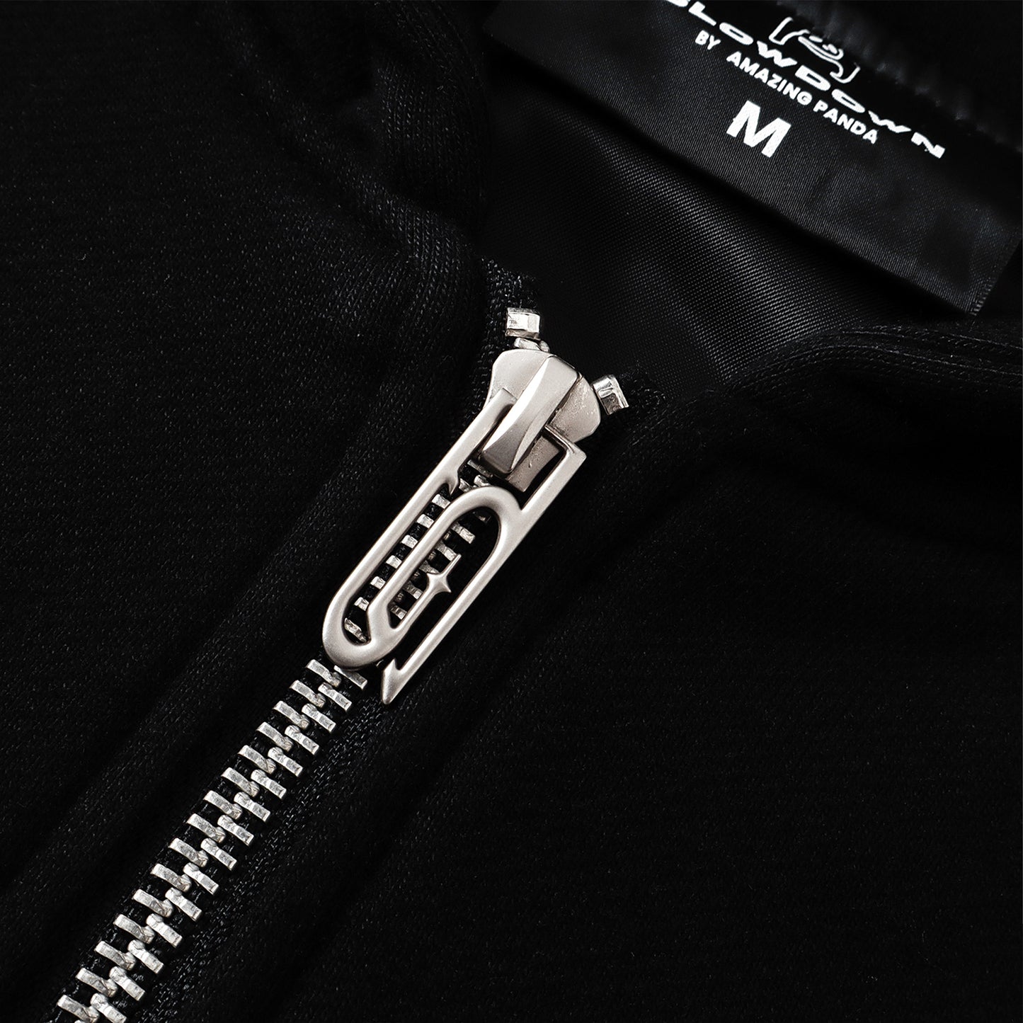 SLOWDOWN Moss Zip Up Hoodie Black (SS26) - Secret Edition
