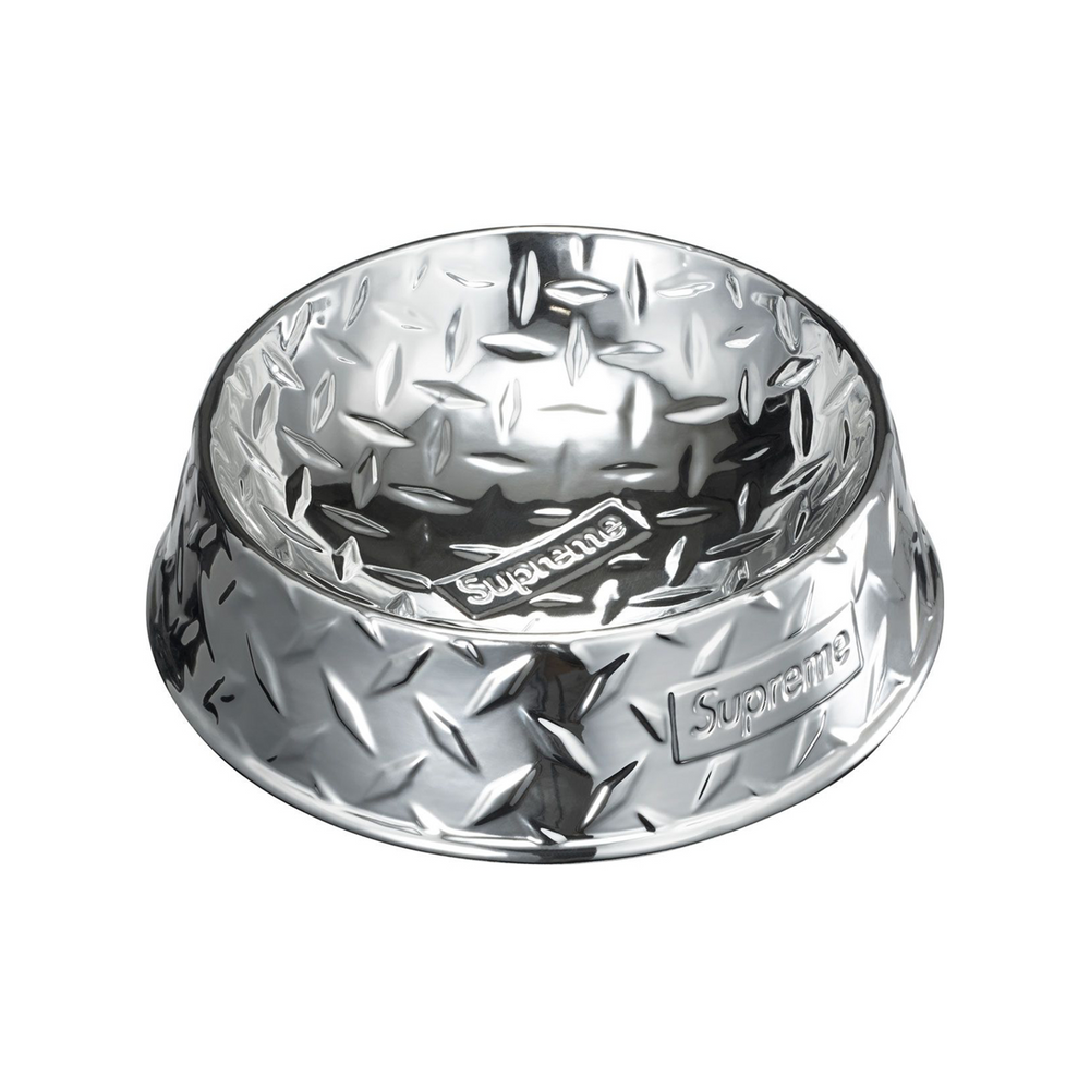 Supreme® Diamond Plate Dog Bowl Silver – STEALPLUG KL