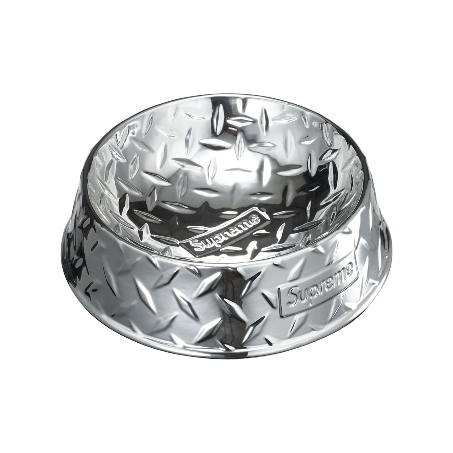 Supreme Diamond Plate Dog Bowl Silver (SS23) – STEALPLUG KL