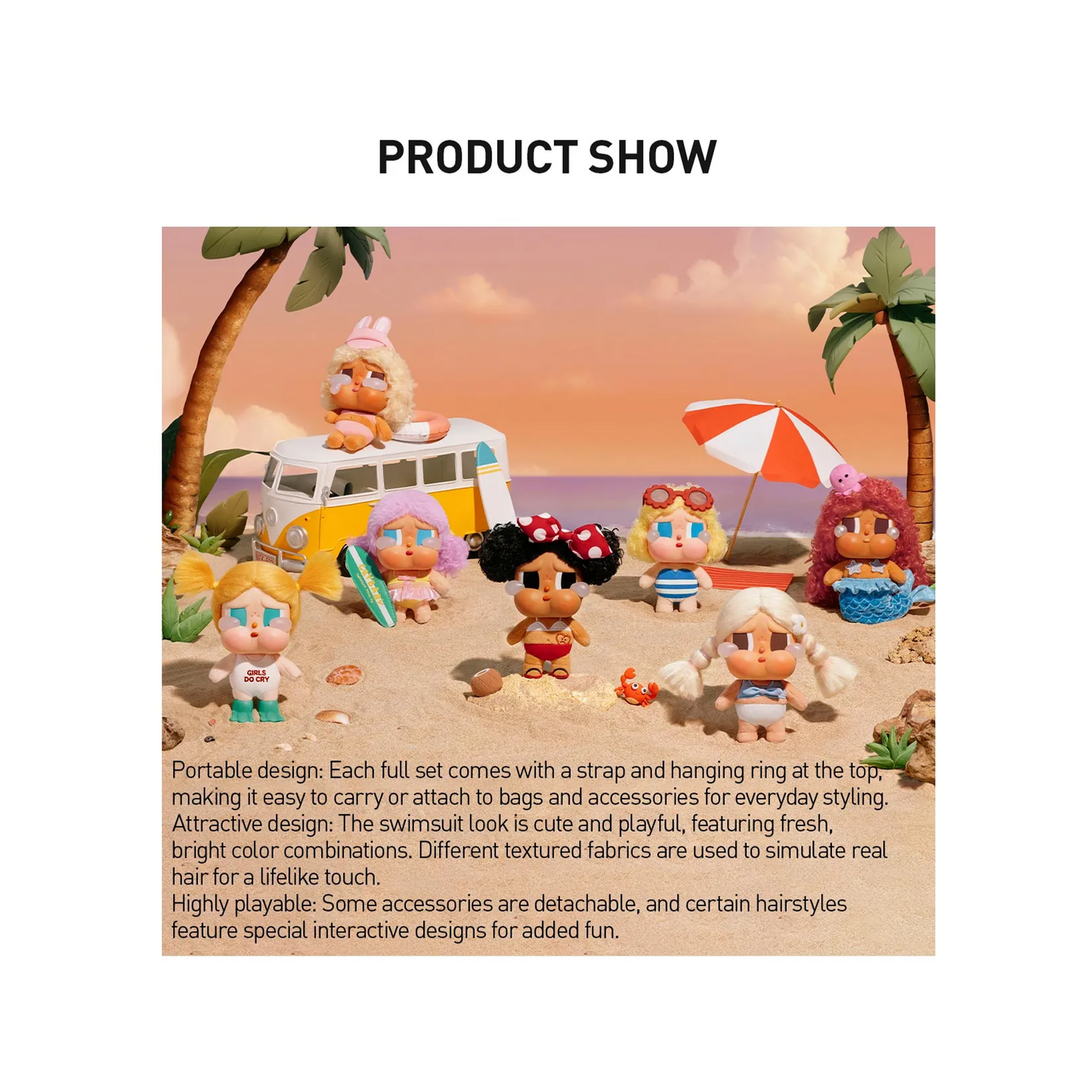 POP MART CRYBABY Vacation Mode On Series - Vinyl Plush Pendant Blind Box