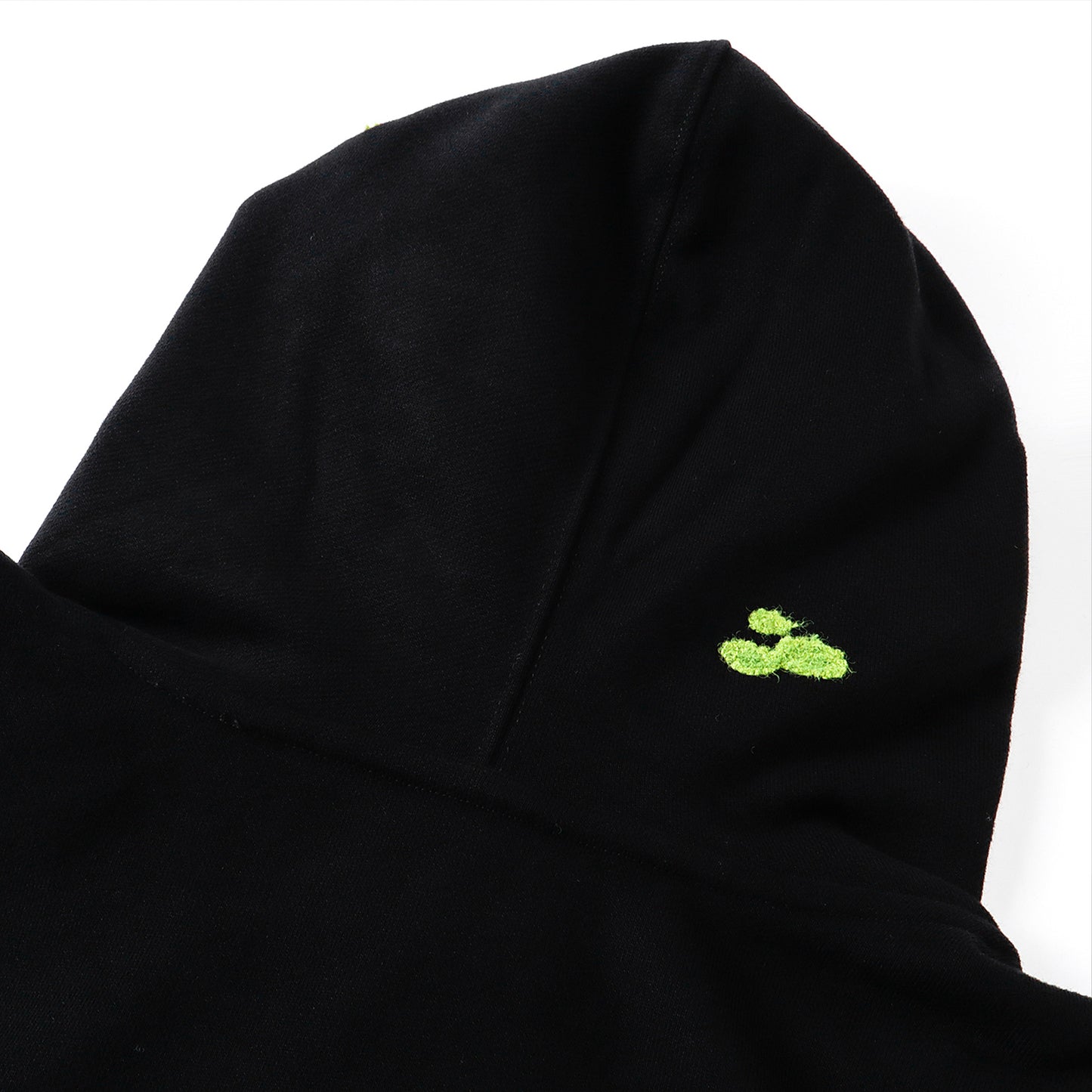 SLOWDOWN Light Moss Hoodie Hitam (SS26) - Edisi Istimewa