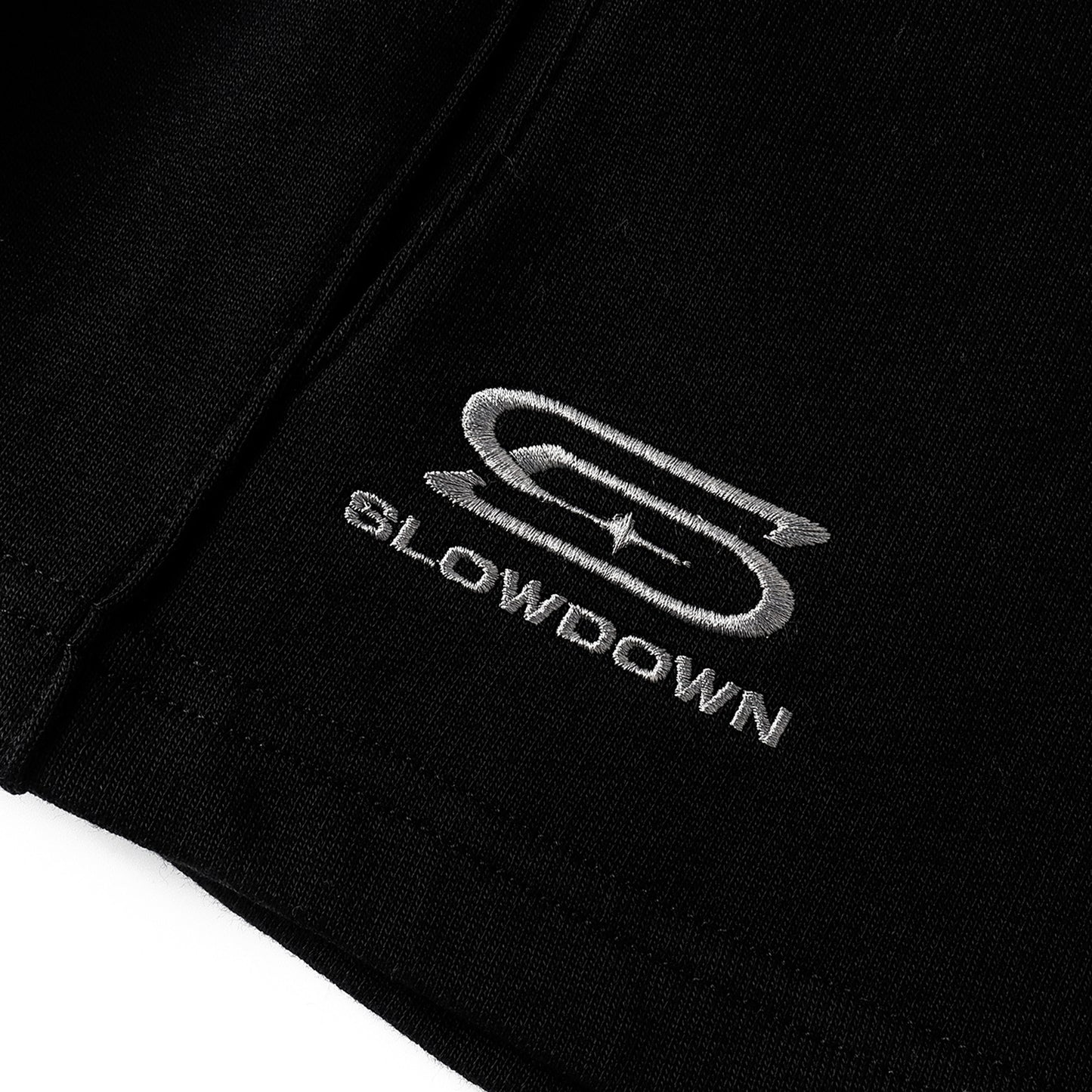 SLOWDOWN Time Out SD Logo Embroidery Sweatshort Black (SS26)