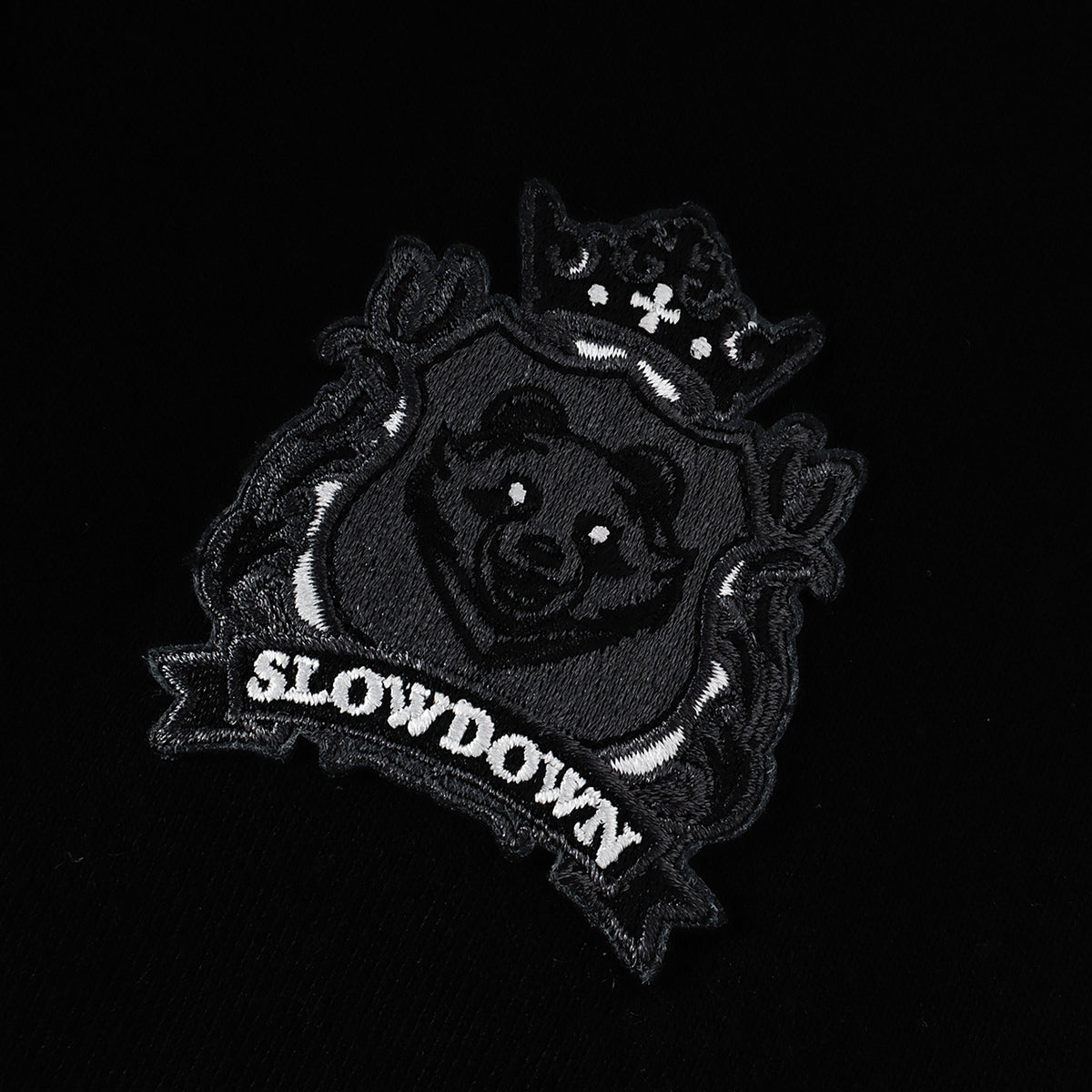 SLOWDOWN Time Out SD Quilted Logo Hoodie Black (SS26)