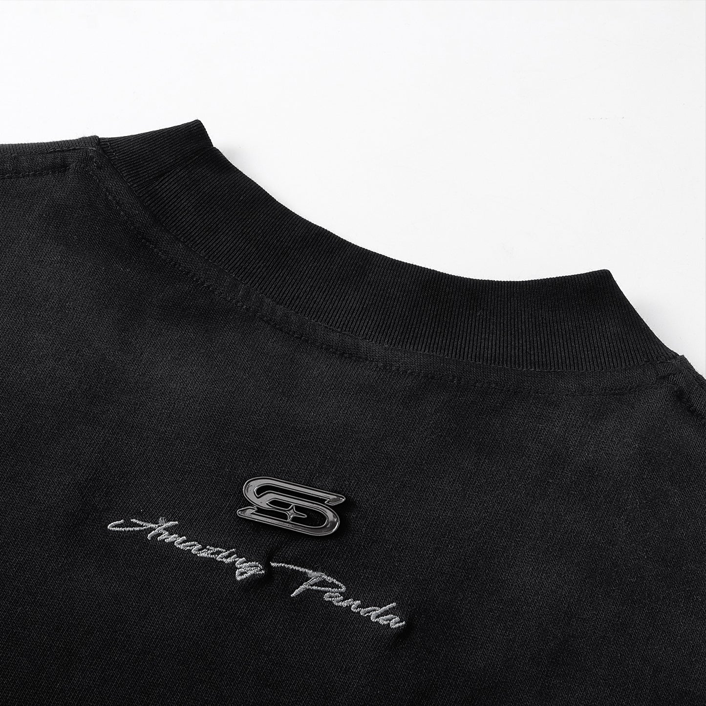 SLOWDOWN Faded Slurry Stone Tee Black (SS26)