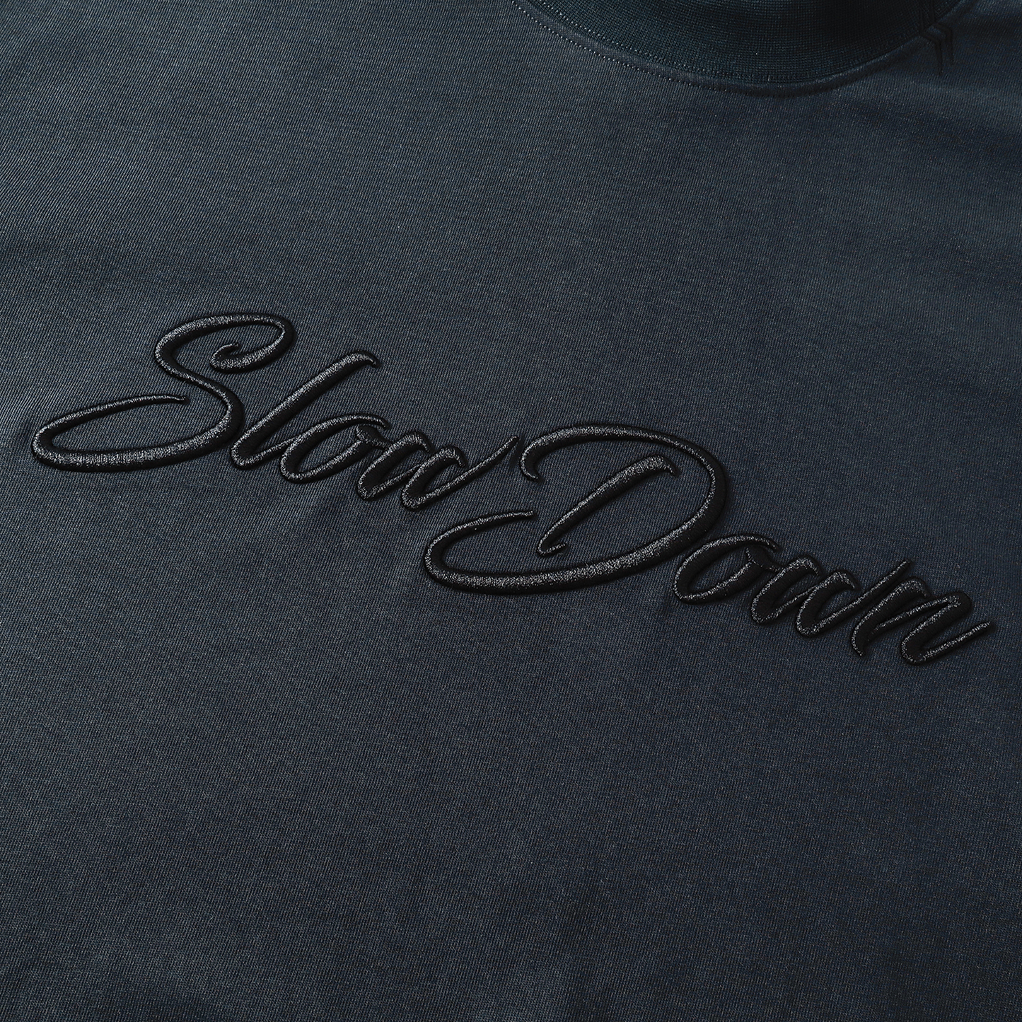 SLOWDOWN 3D Embroidery Tee Dark Blue (SS26)
