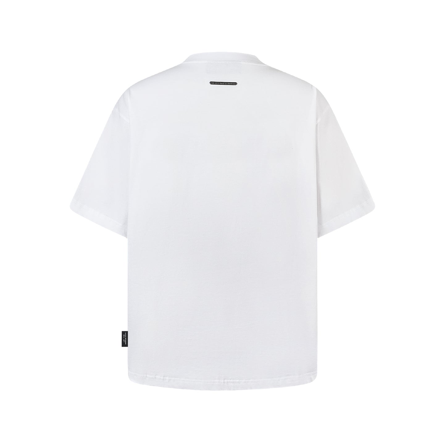 SLOWDOWN QIXI Exclusive 3D Heart Beaded & Rhinestone Embellished White Tee (SS26)
