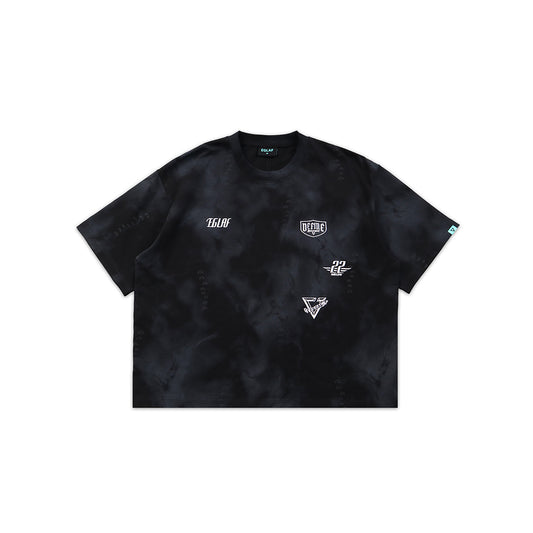 EGLAF R//W Badges Boxy Tee Black (FW25)