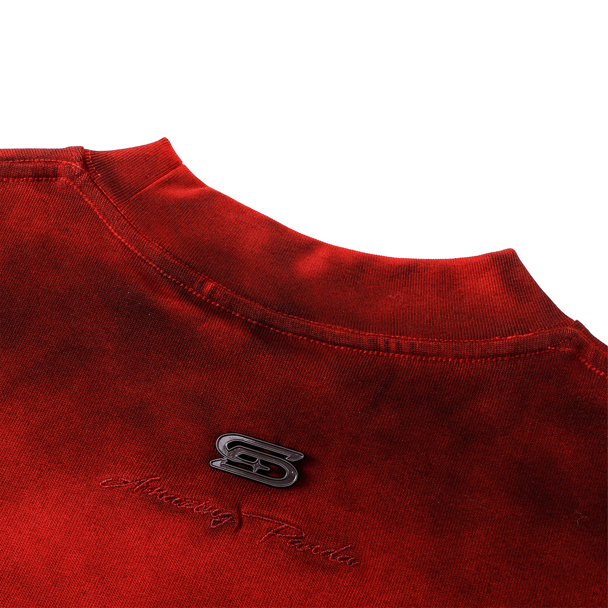 SLOWDOWN Faded Slurry Stone Tee Merah (SS26)
