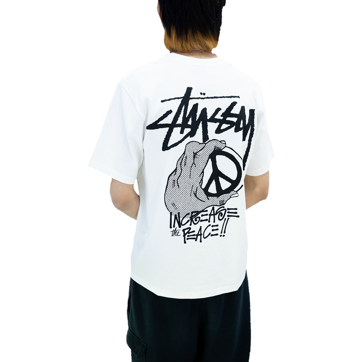 Stüssy Peace Hand Pigment Dyed Tee Natural
