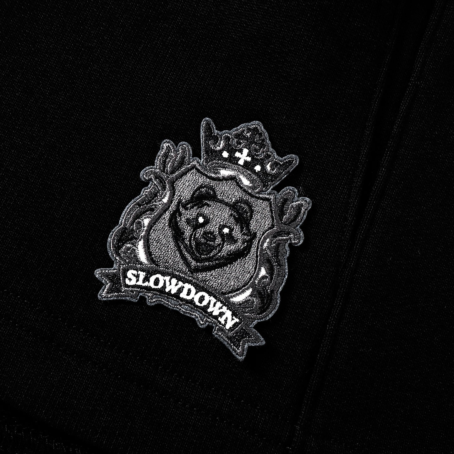 SLOWDOWN Time Out SD Logo Embroidery Sweatshort Black (SS26)