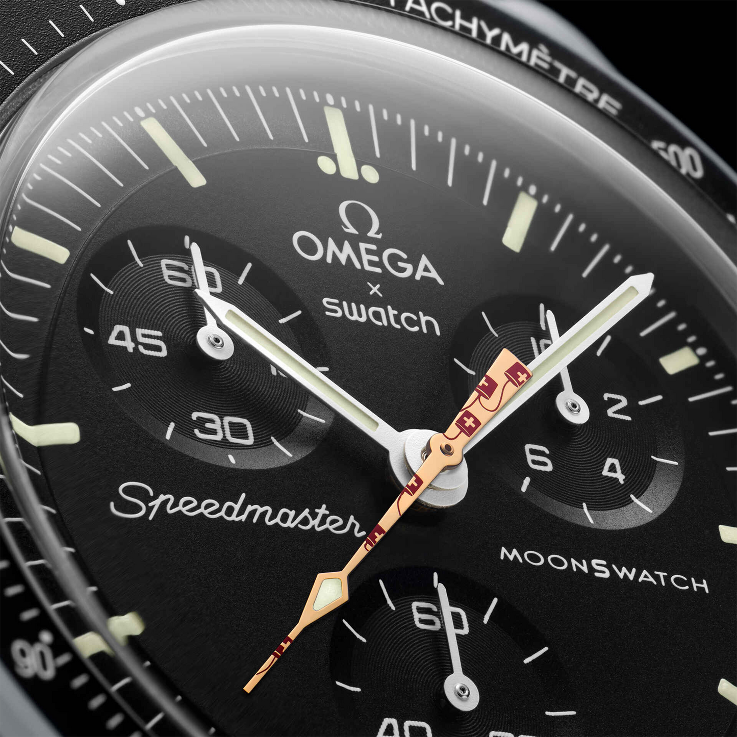 Swatch x Omega Bioceramic Moonswatch Mission To Moon 18K Gold [Swiss Lantern Moonshine]