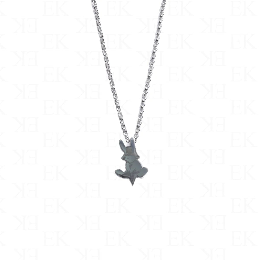 EK Collection The Bunny Castor Necklace Silver