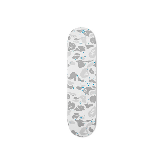 A Bathing Ape Space Camo Skateboard White