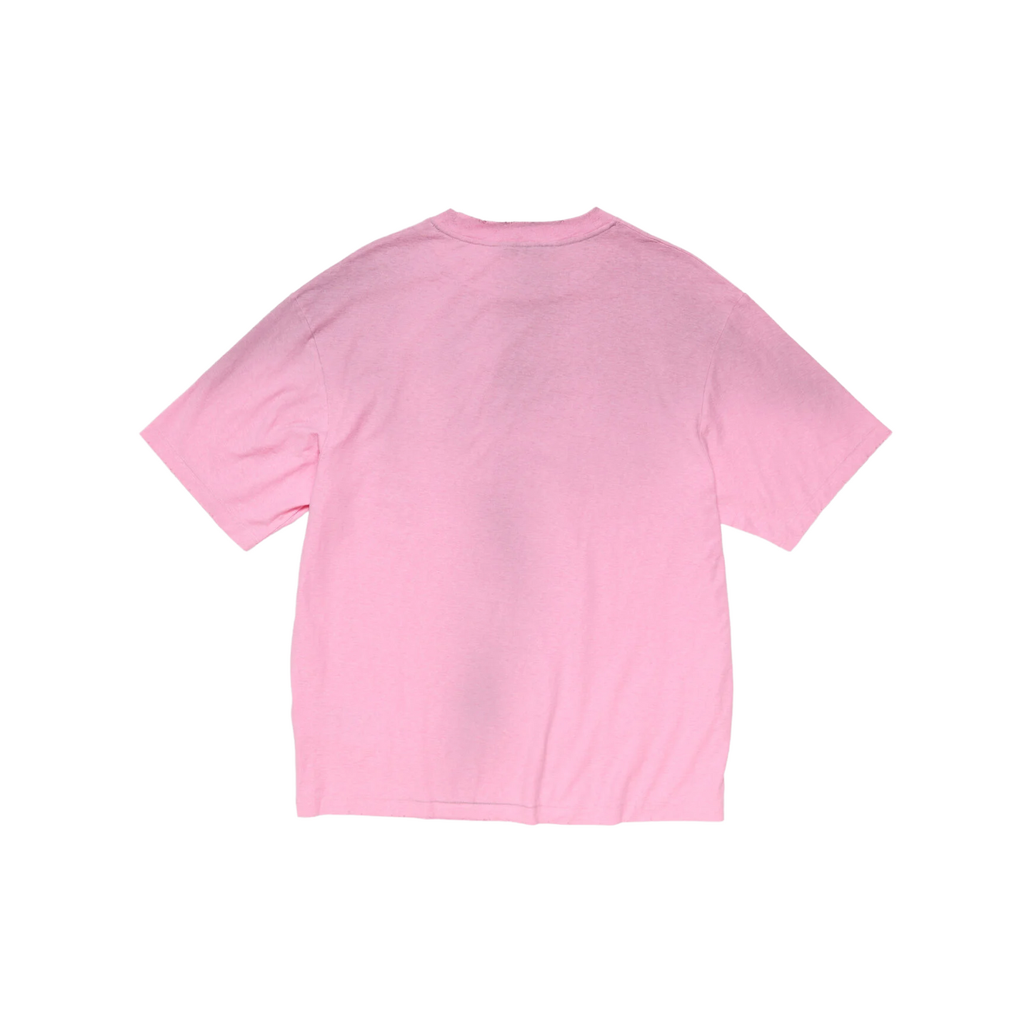 ACNE STUDIOS Exford Distressed Logo Print Tee Candy Pink (SS25)