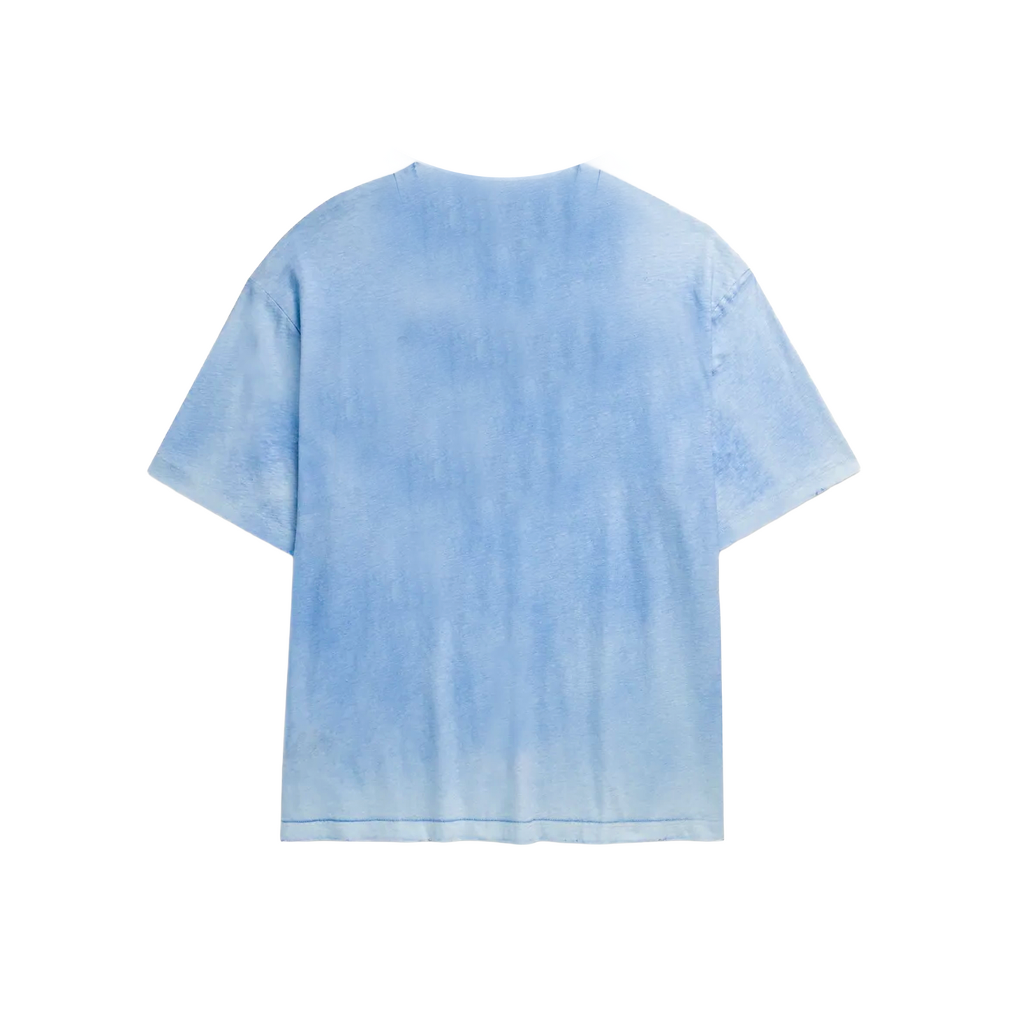 ACNE STUDIOS Exford Distressed Logo Print Tee Dusty Blue (SS25)