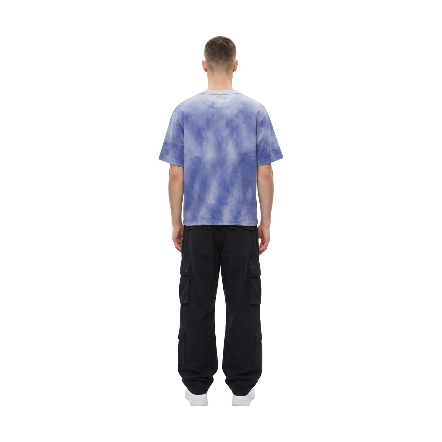 ACNE STUDIOS Exford Distressed Logo Print Tee Dusty Blue (SS25)