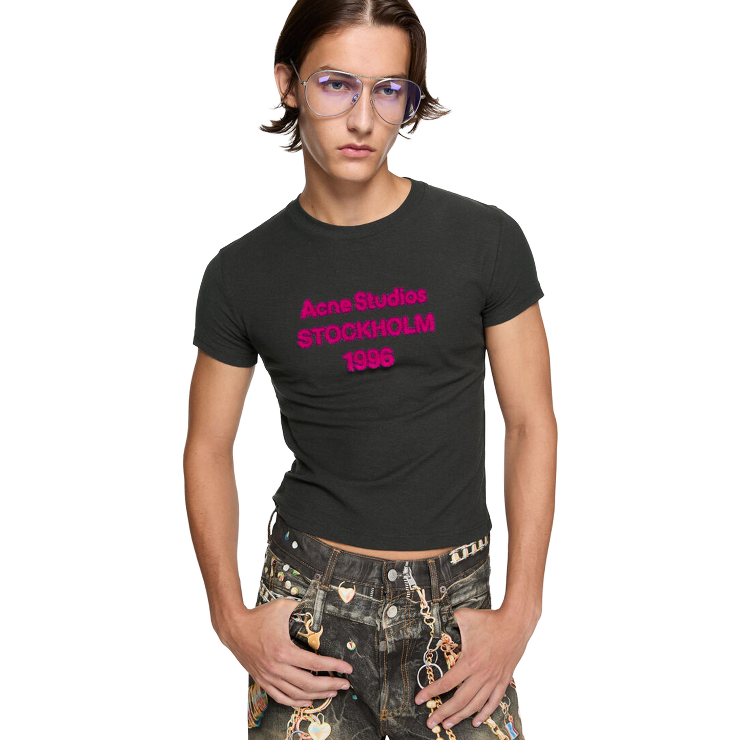 ACNE STUDIO Stockholm 1996 Logo Tee Black (SS26)
