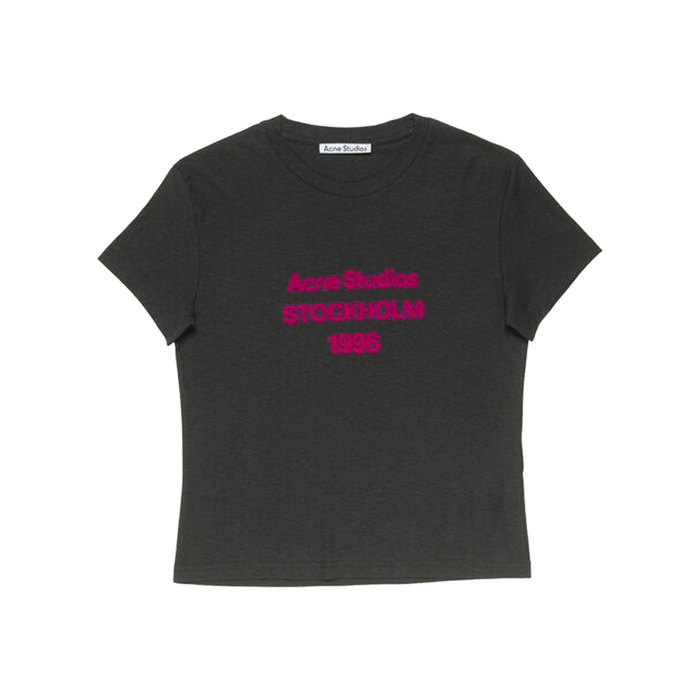 ACNE STUDIO Stockholm 1996 Logo Tee Black (SS26)