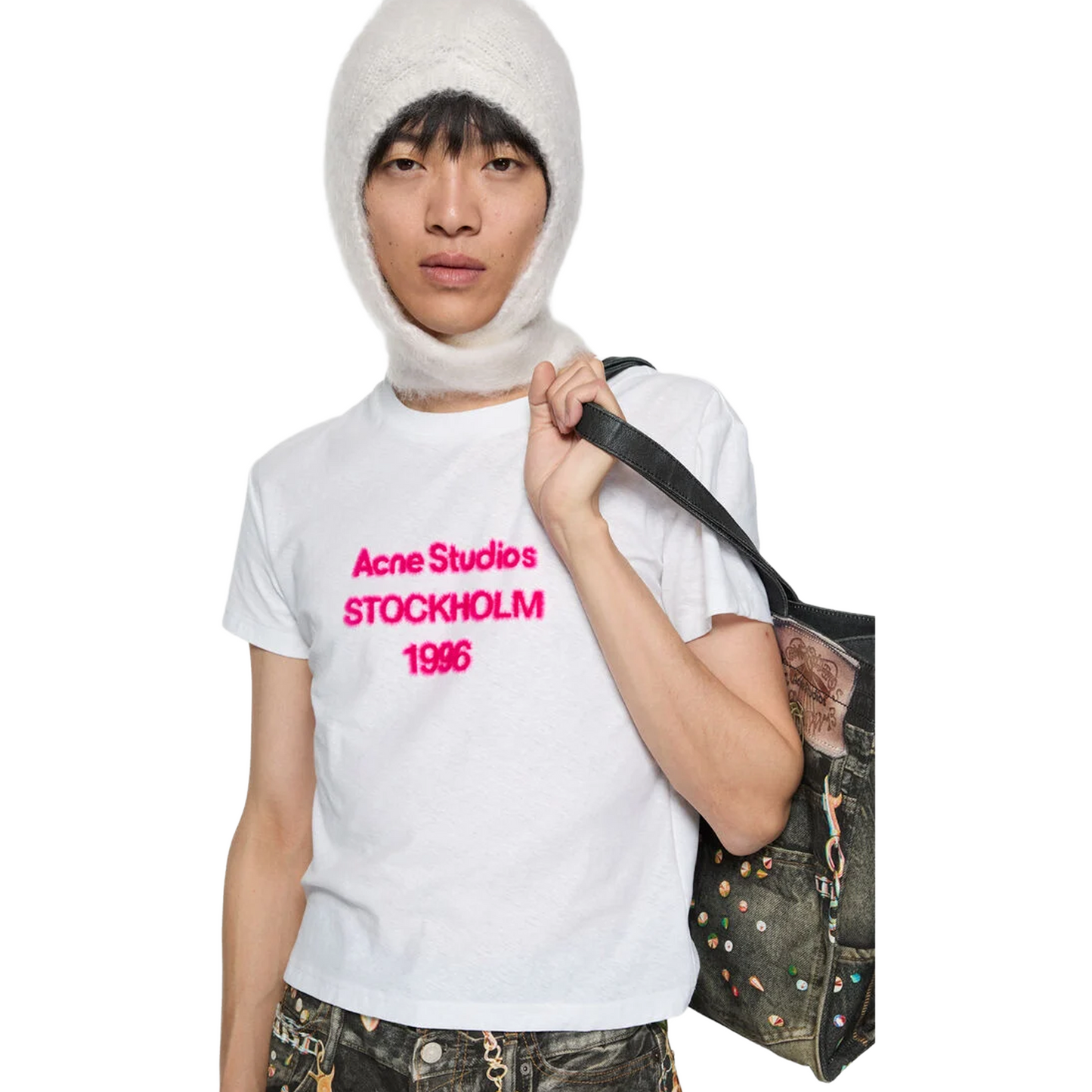 ACNE STUDIO Stockholm 1996 Logo Tee Off White (SS26)