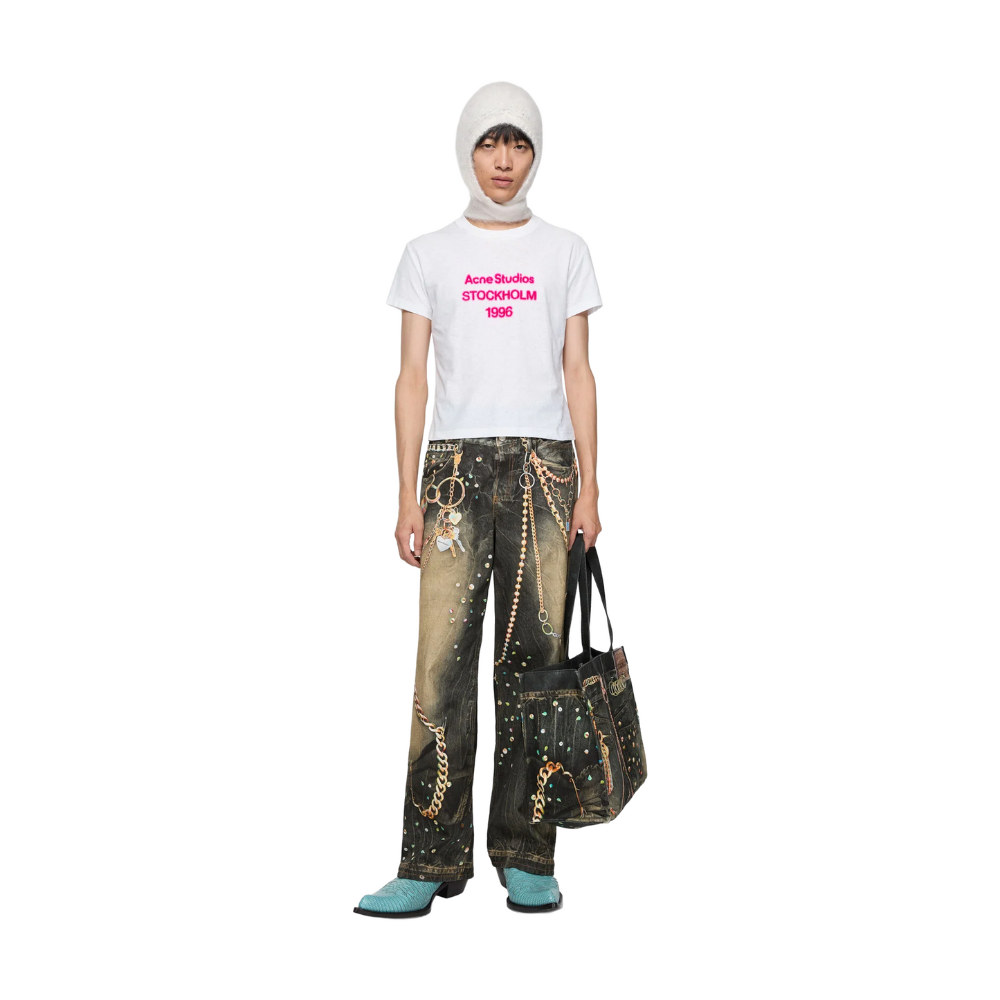 ACNE STUDIO Stockholm 1996 Logo Tee Off White (SS26)