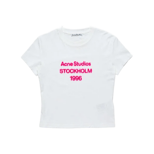 ACNE STUDIO Stockholm 1996 Logo Tee Off White (SS26)