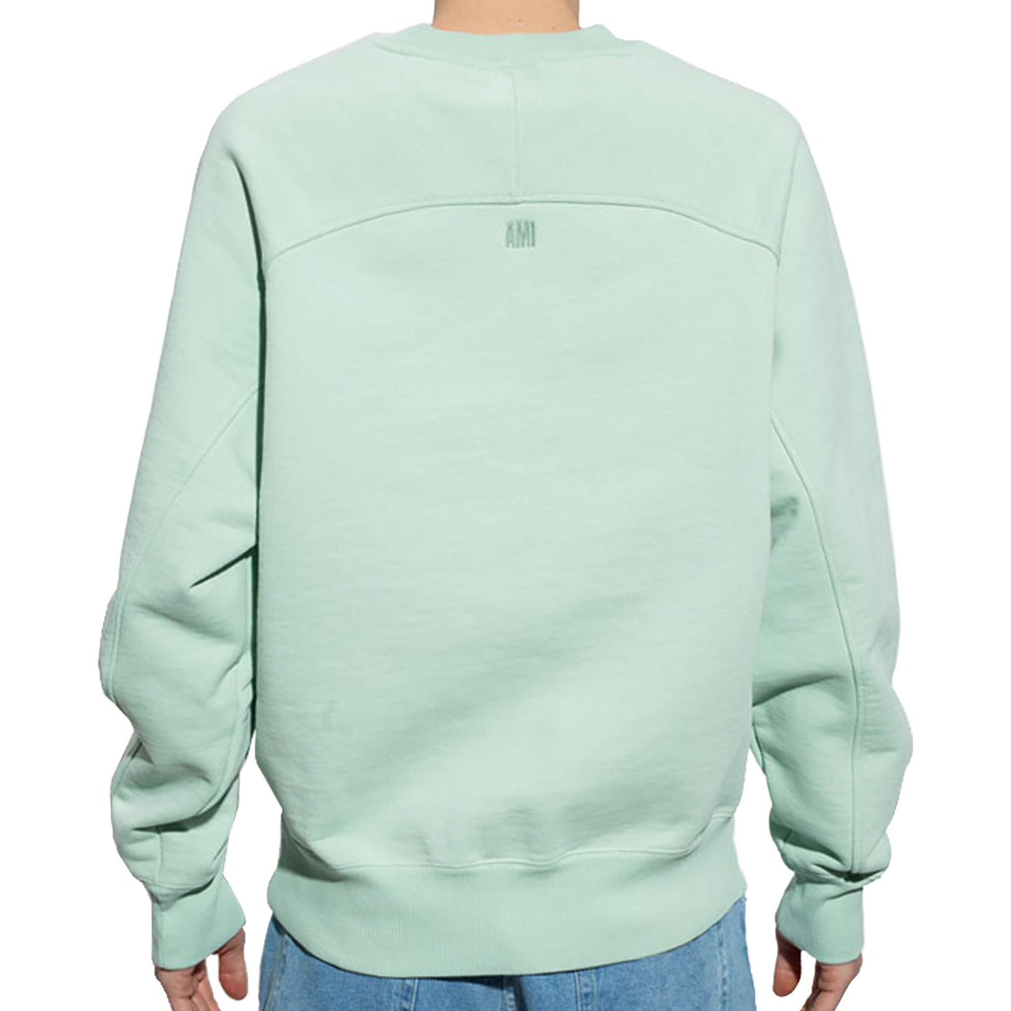 AMI PARIS ADC Tonal Boxy Fit Crewneck Aqua {SS22)