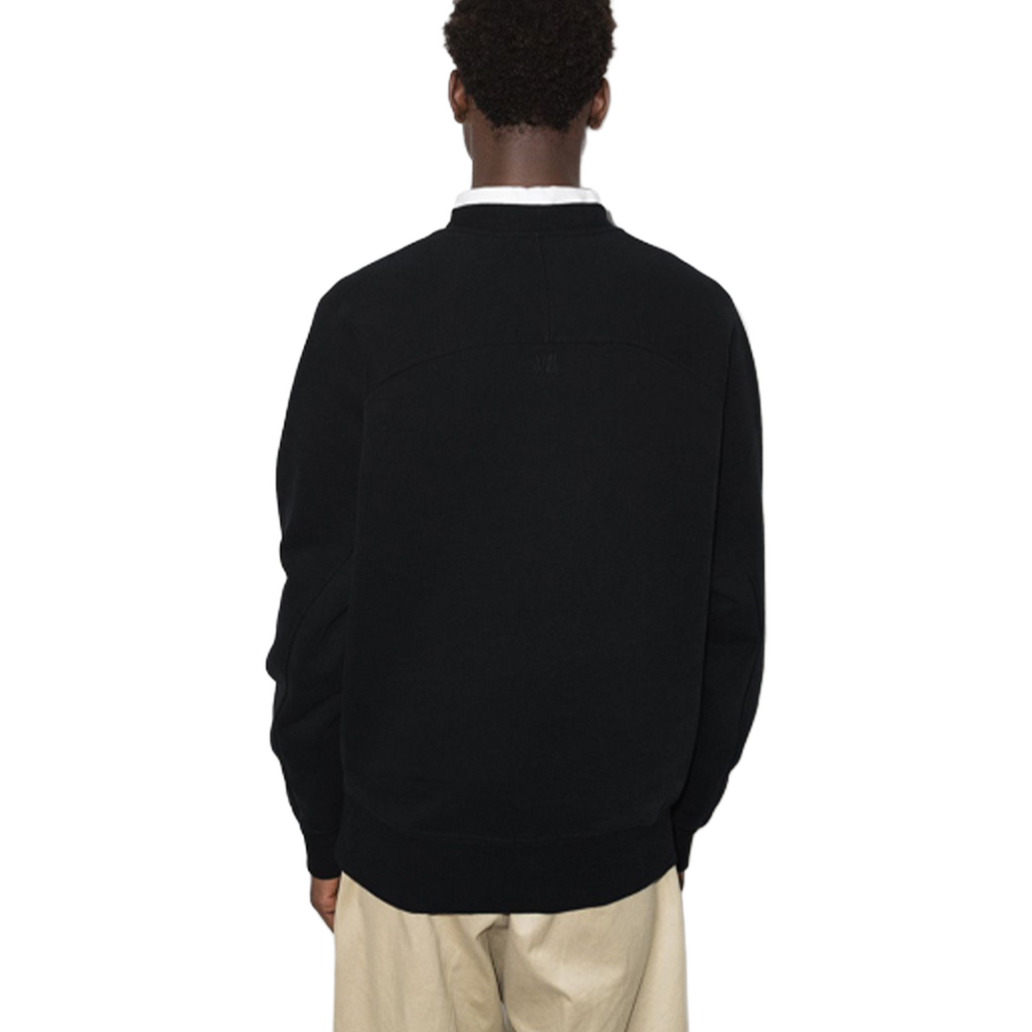 AMI PARIS ADC Tonal Boxy Fit Crewneck Black {SS22)