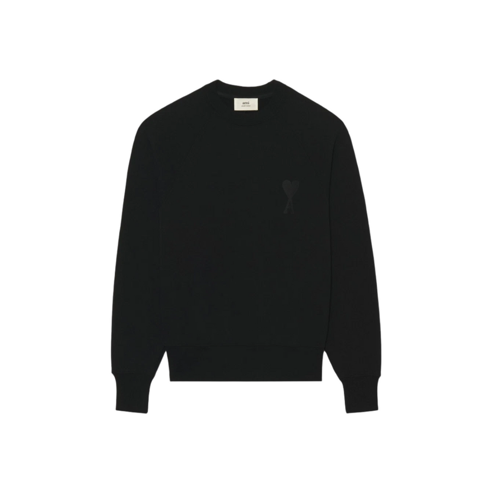 AMI PARIS ADC Tonal Boxy Fit Crewneck Black {SS22)