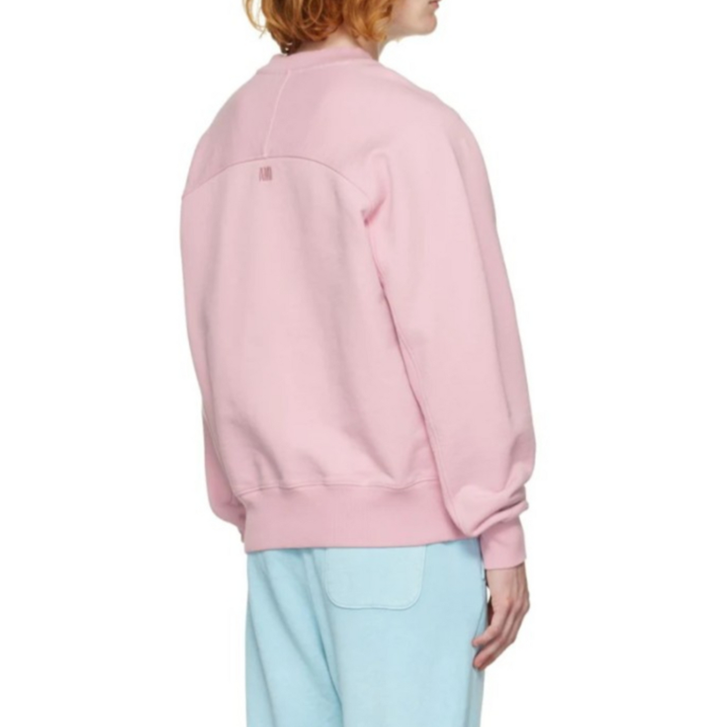 AMI PARIS ADC Tonal Boxy Fit Crewneck Pale Pink {SS22)