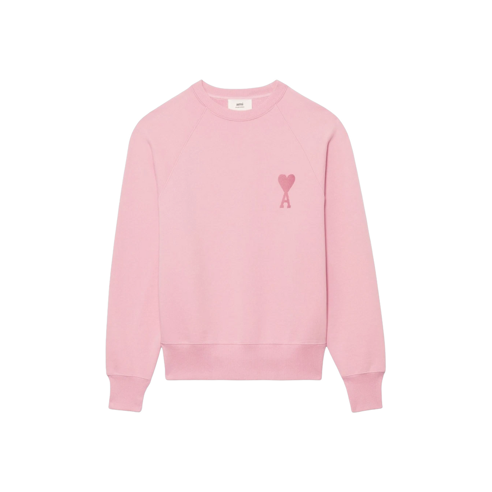 AMI PARIS ADC Tonal Boxy Fit Crewneck Pale Pink {SS22)