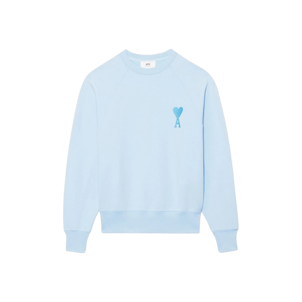 AMI PARIS ADC Tonal Boxy Fit Crewneck Sky Blue {SS22)