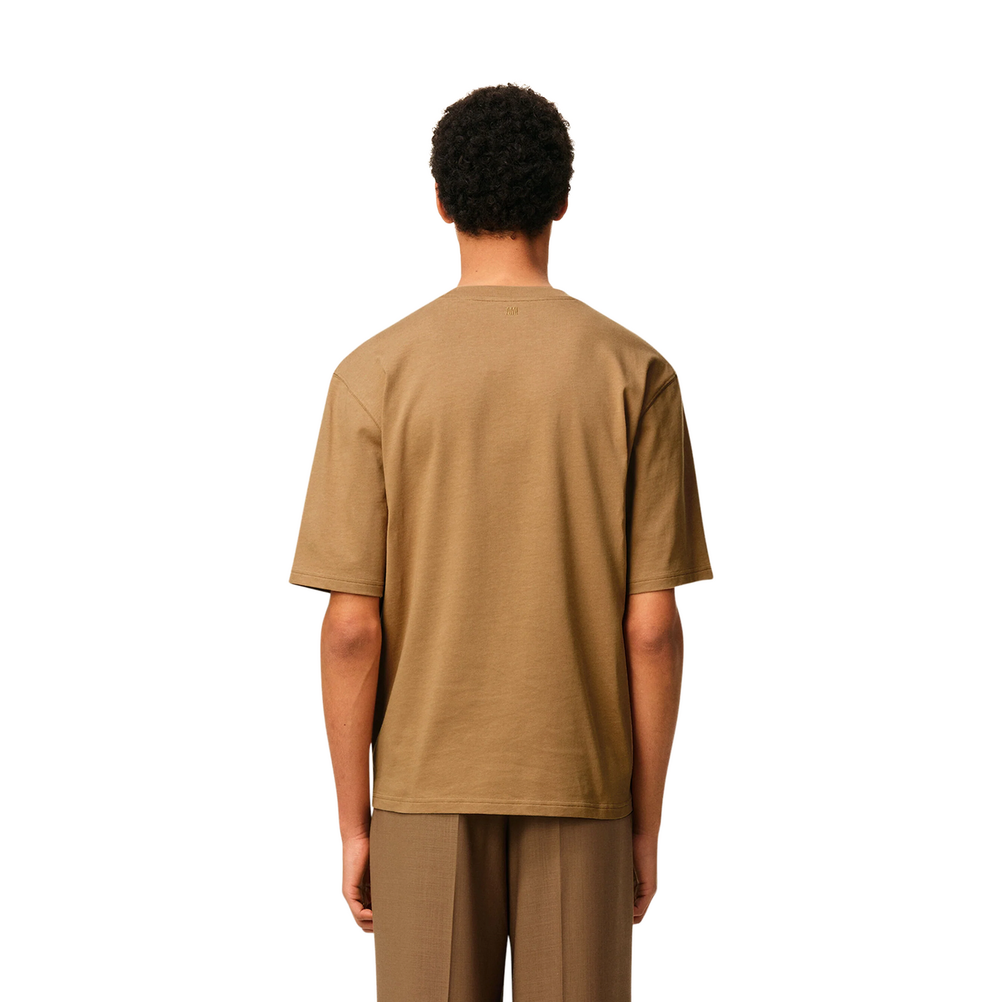 AMI PARIS Big Embossed ADC Tee Camel (FW25)