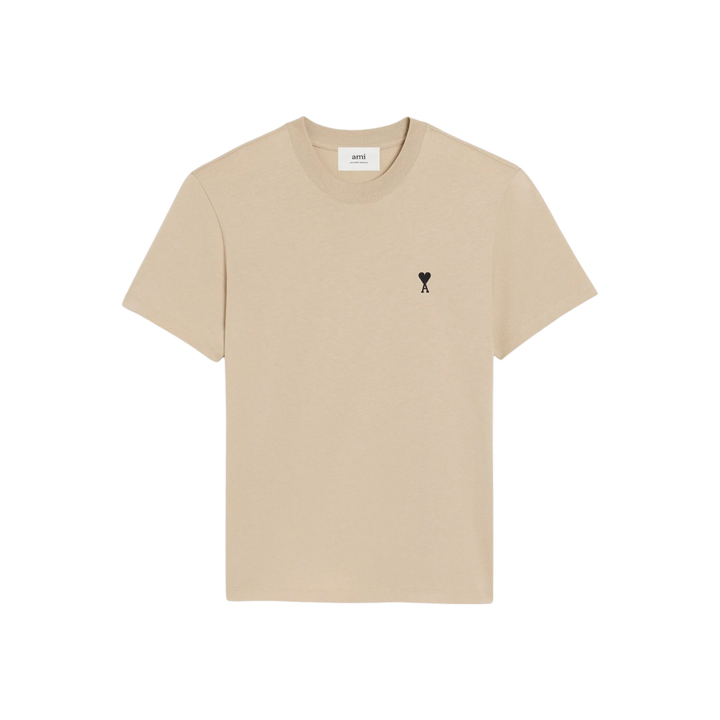 AMI PARIS Contrasted ADC Tee Café Crème (SS25)