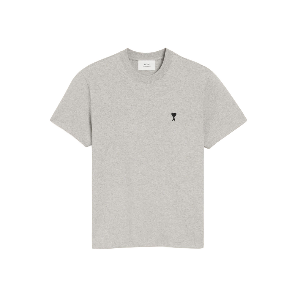 AMI PARIS Contrasted ADC Tee Heather Ash Grey (SS25)
