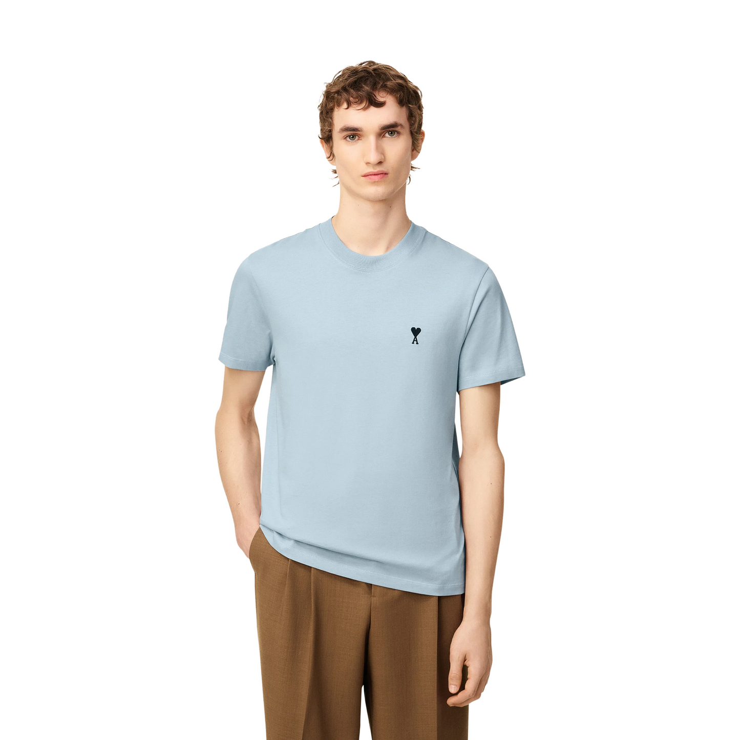 AMI PARIS Contrasted ADC Tee Sky Blue (SS25)