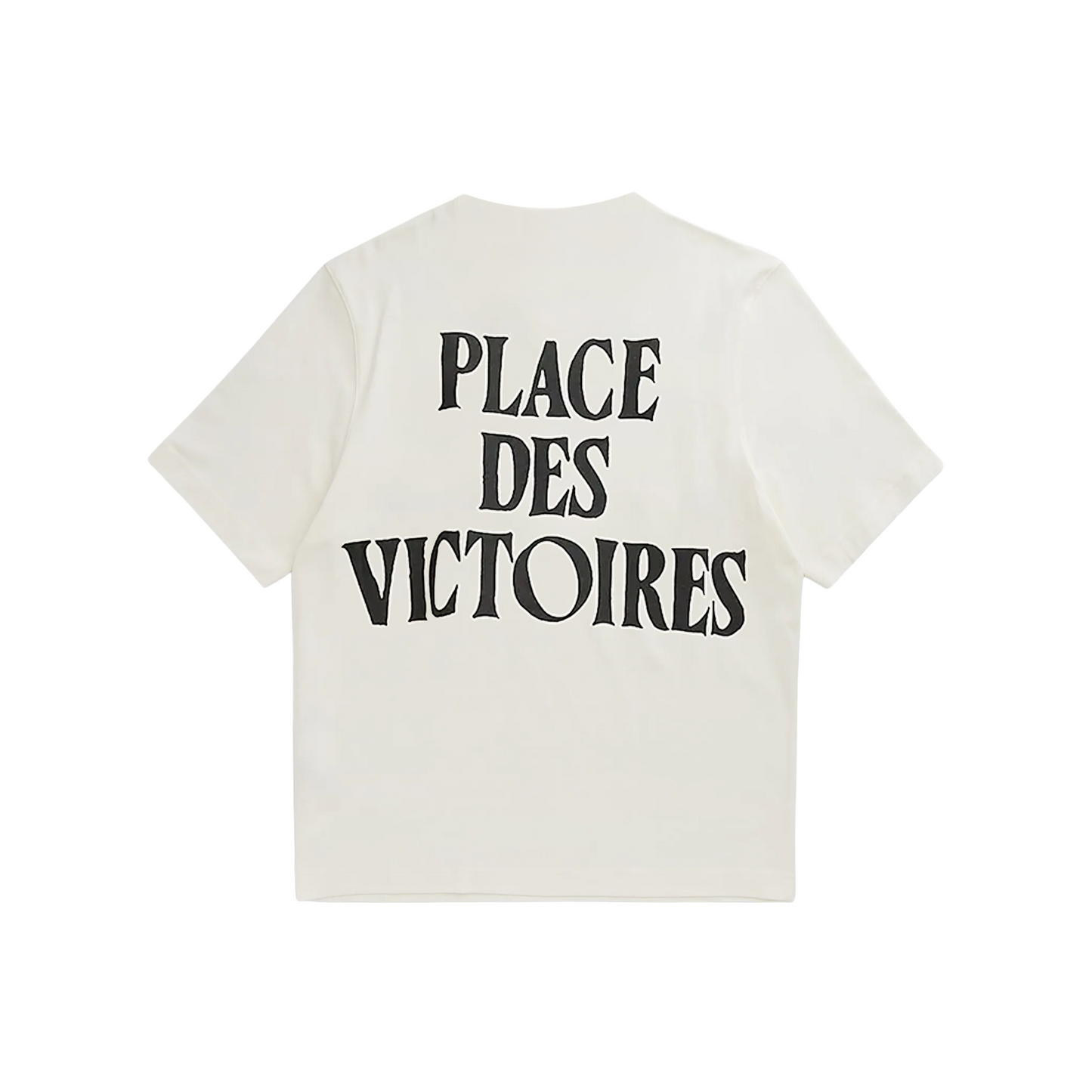 AMI PARIS Cotton Place Des Victories Print Tee Blanc Creme (SS26)
