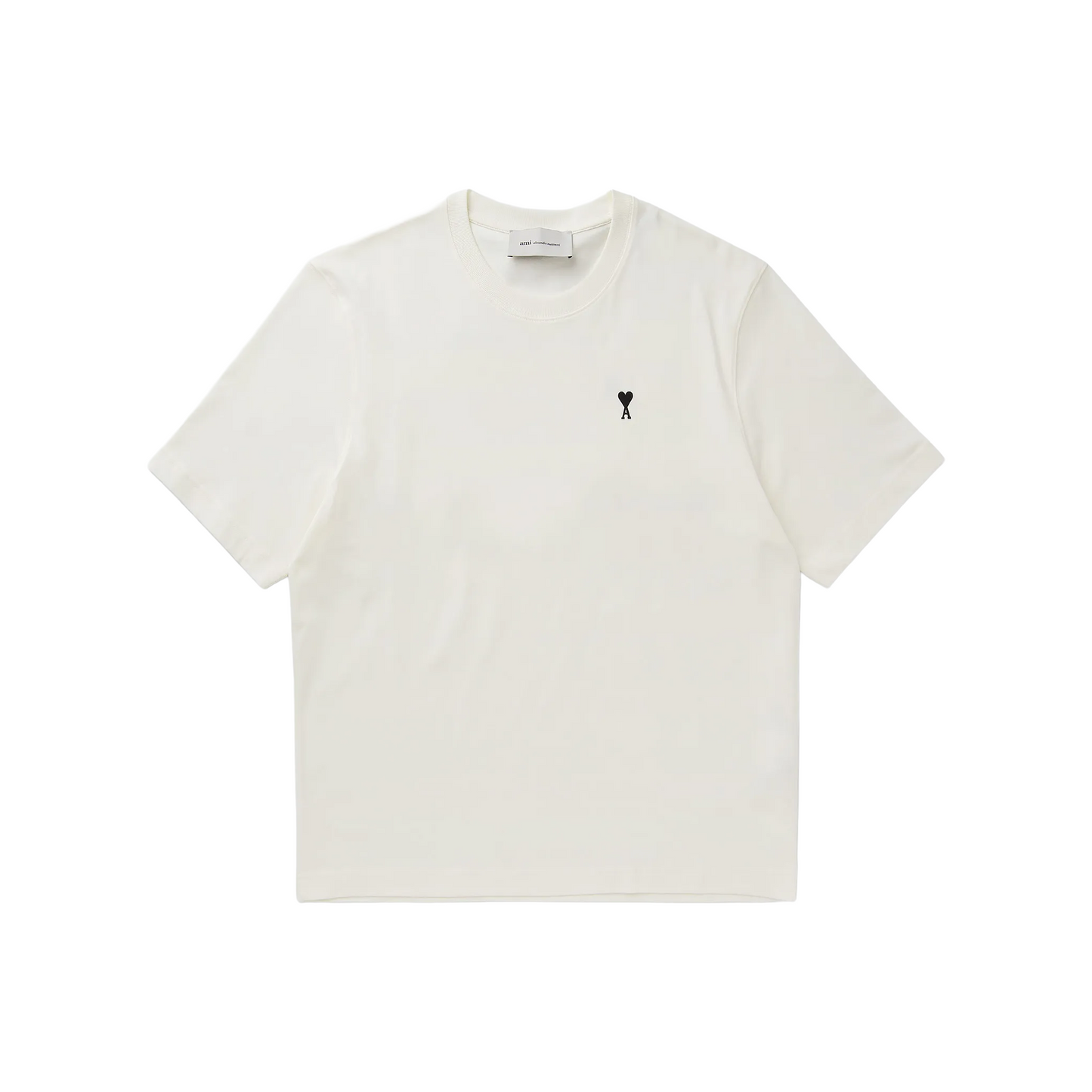 AMI PARIS Cotton Place Des Victories Print Tee Blanc Creme (SS26)