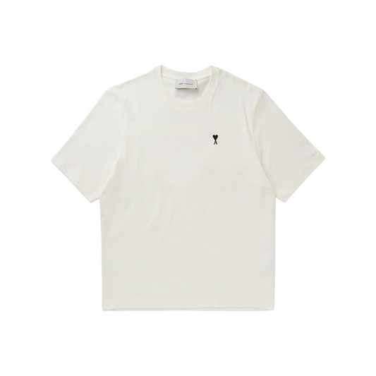 AMI PARIS Cotton Place Des Victories Print Tee Blanc Creme (SS26)