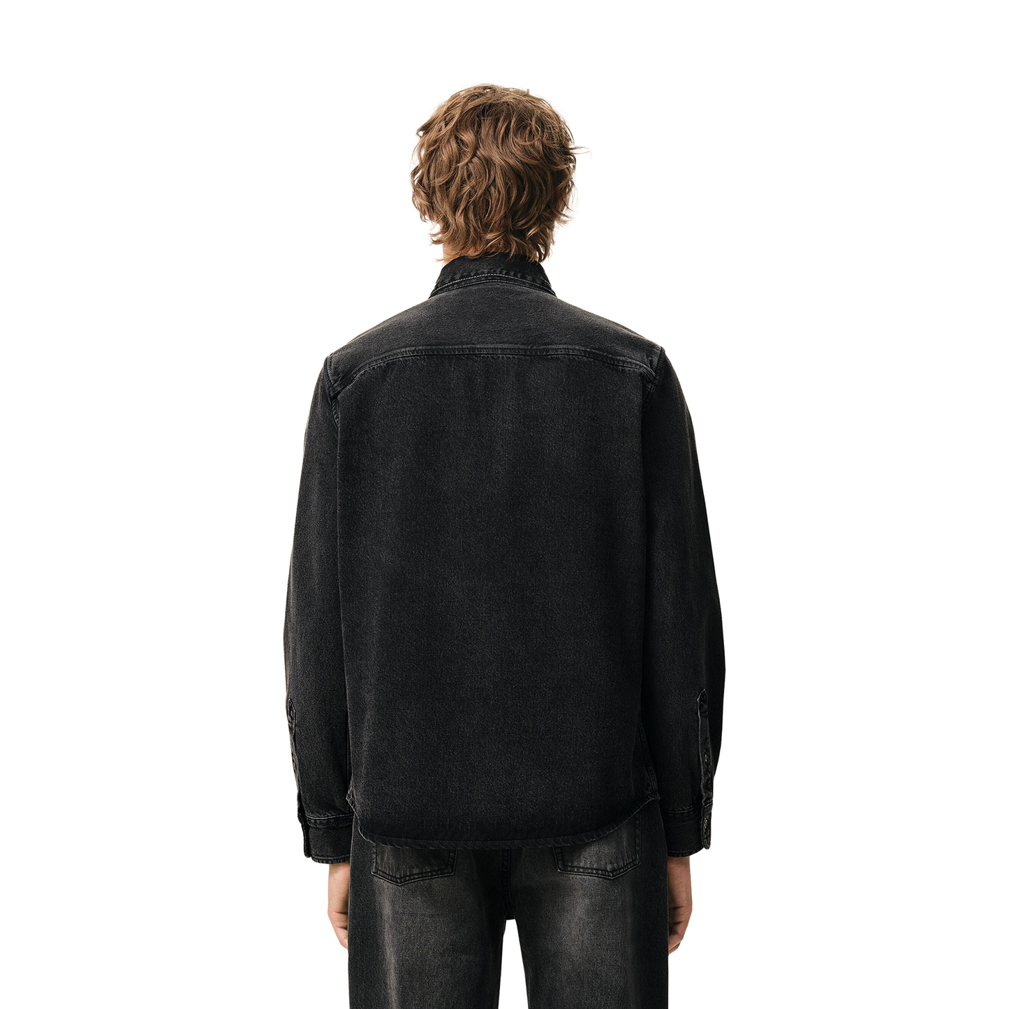 AMI PARIS Denim Cotton Ami De Coeur Shirt Used Grey (SS26)