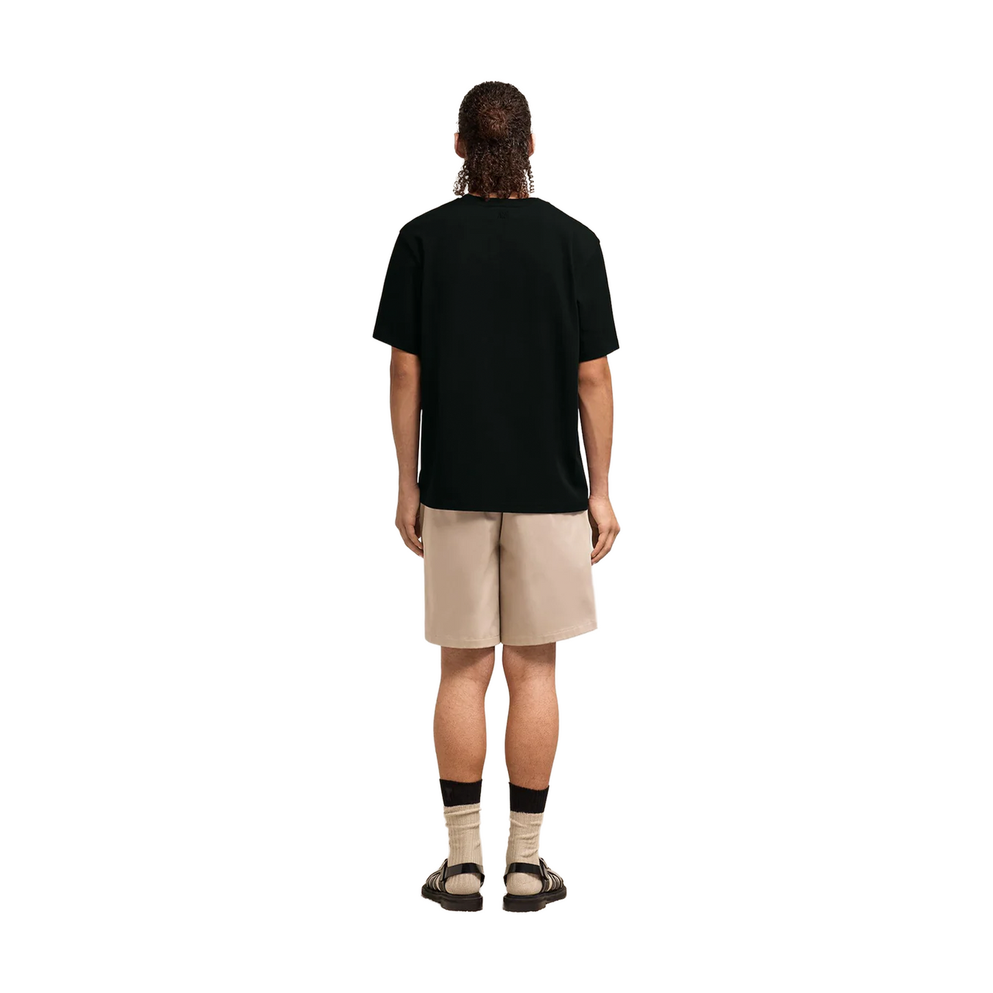 AMI PARIS Embossed Heart Tee Black (SS24)