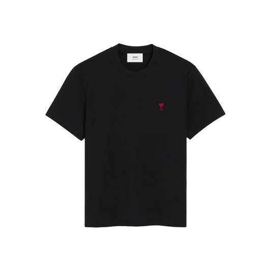 AMI PARIS Permanent Cotton Ami de Coeur Tee Black/Red (SS24)