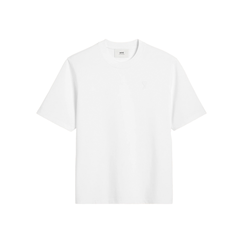 AMI Paris De Coeur Heavy Jersey Tee White (FW24)