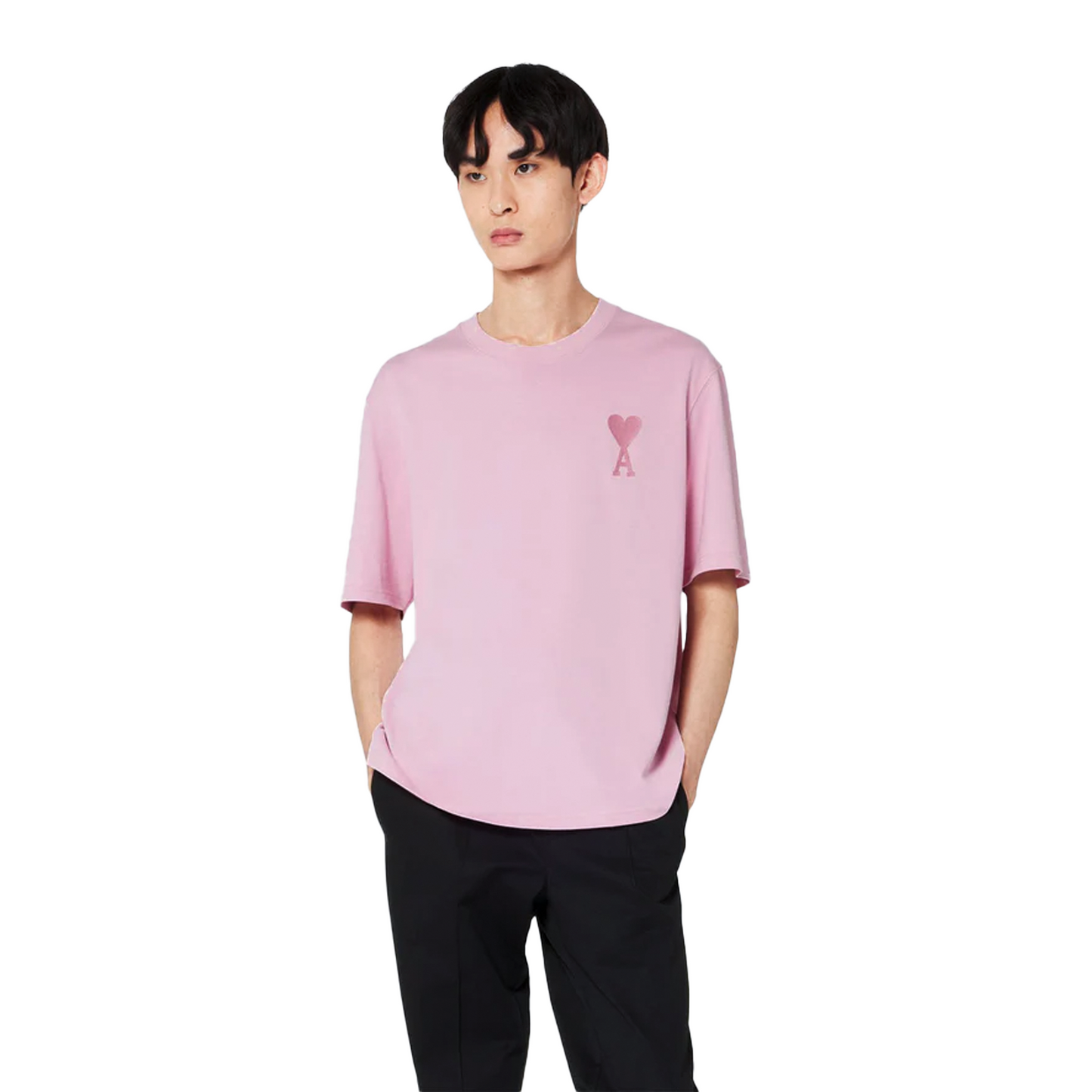 AMI PARIS Tonal De Coeur Tee Pale Pink (SS22)