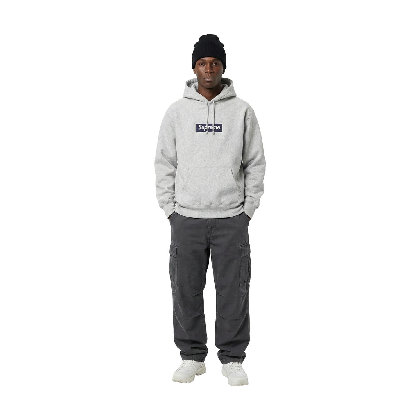 Supreme Box Logo Hoodie Heather Grey (FW25)
